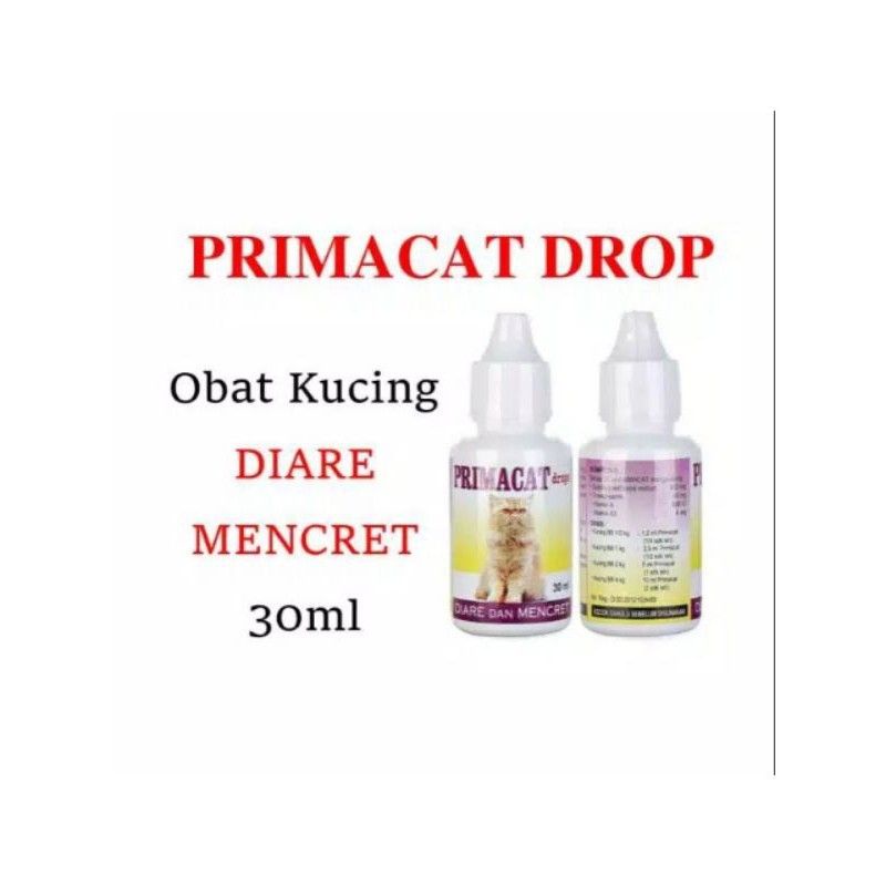 Obat Diare Mencret Untuk Kucing Primacat Drop 30Ml