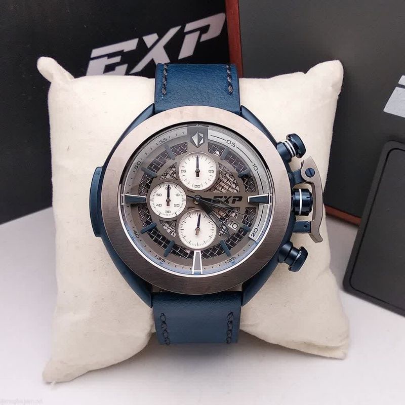 Jam Tangan Expedition EXP E 3001 Pria / E3001 M Blue Silver Original Original