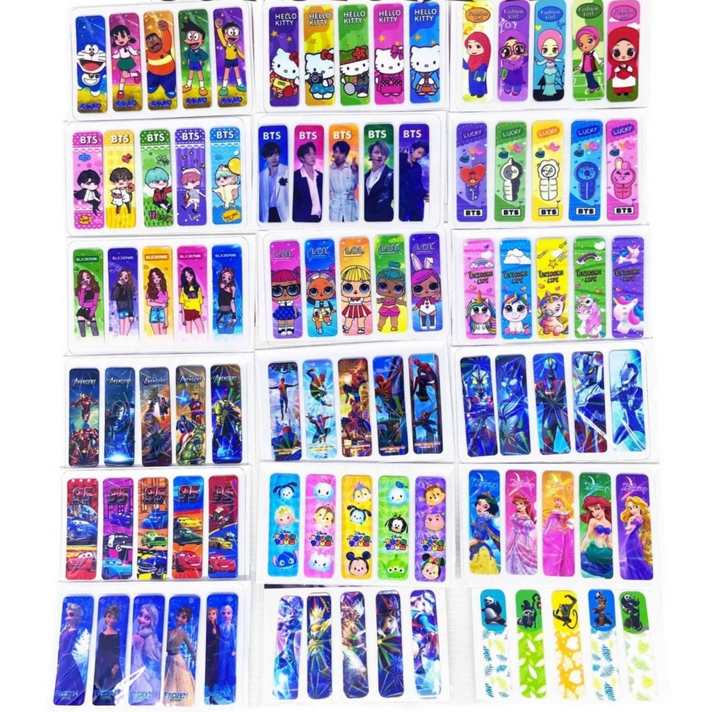 

[100 pcs] pembatas buku | penanda buku | sticky note | pembatas buku BTS 5x1,5cm