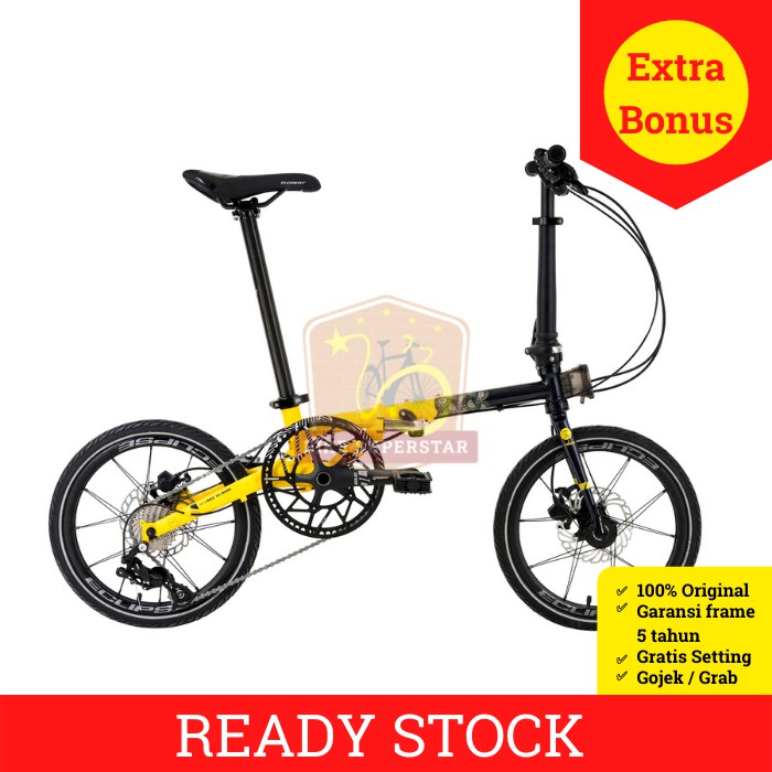 Sepeda Lipat 16 Inch Element Troy X B2W Bike To Work Chromoly 10 Speed Cakram Hidrolik