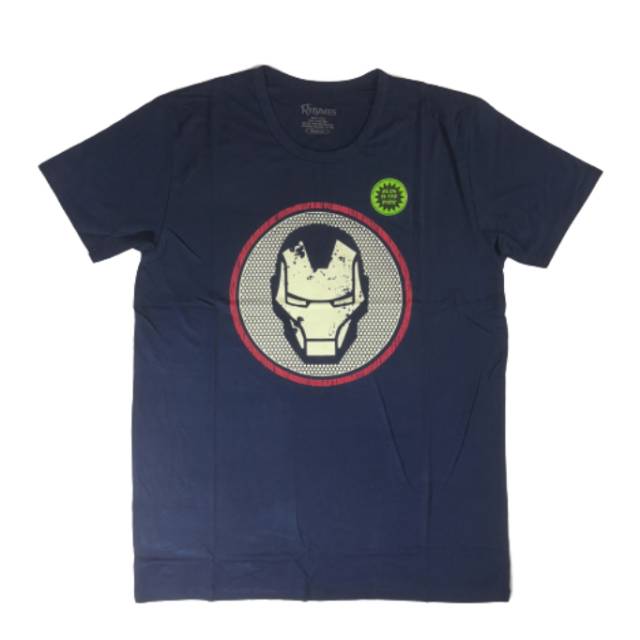 Baju Kaos Iron Man Glow in the dark Tshirt Superhero Avengers Import Premium Big Size Jumbo XXXL