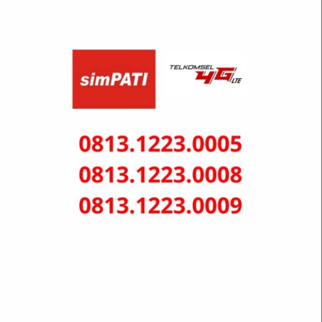 Simpati Murah / Simpati No Unik / Nomor Simpati Mudah Diingat / Perdana Telkomsel Hoki