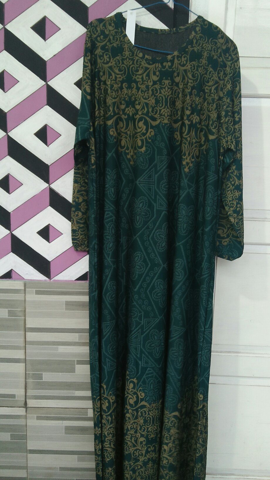 Gamis Calvin Jeans Ld110-130 Motif Batik Soraya#3#4