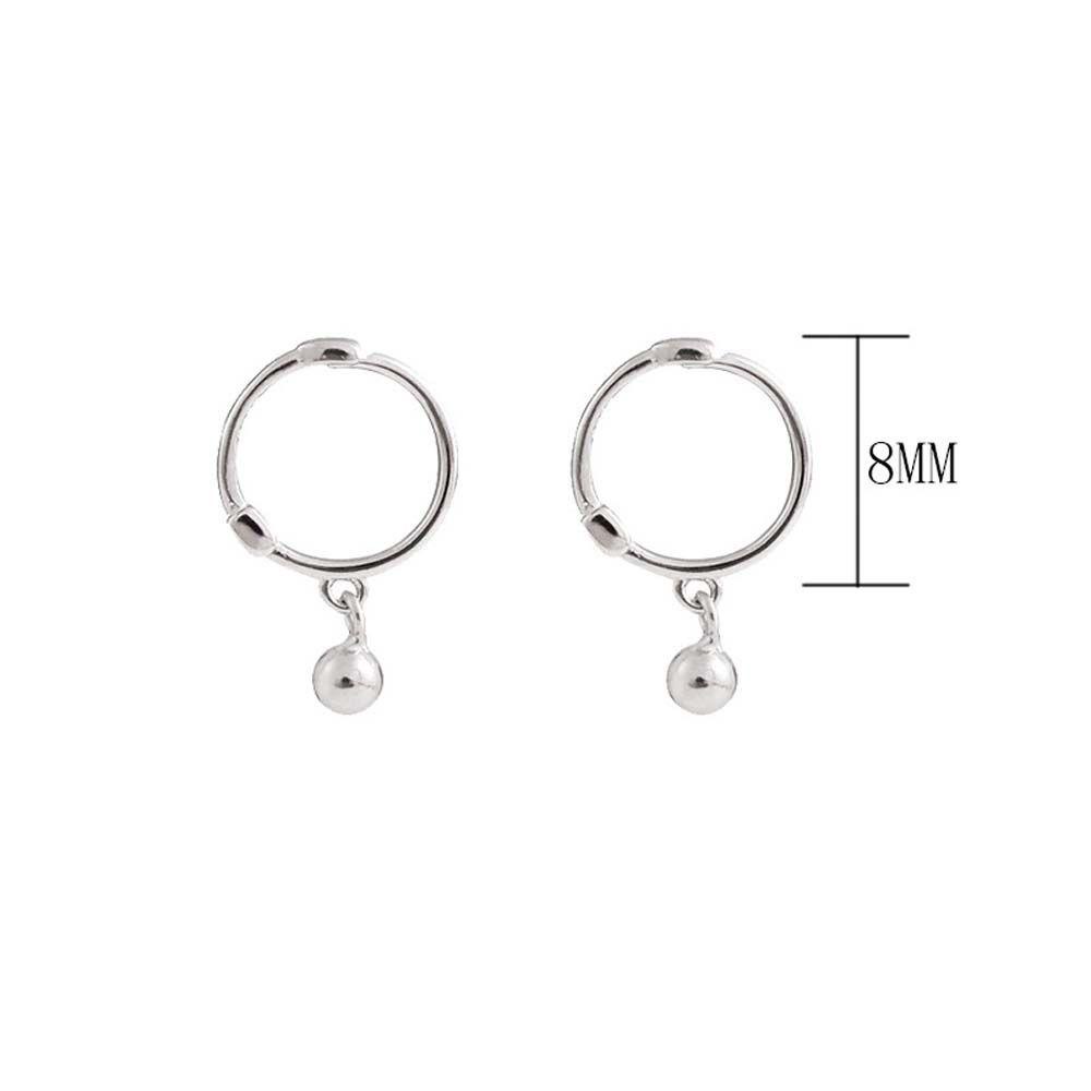 Needway Lingkaran hoop earrings Anti-Alergi Retro Wanita Perhiasan Telinga Berlapis Perak/Emas Lady Metal Lingkaran earrings