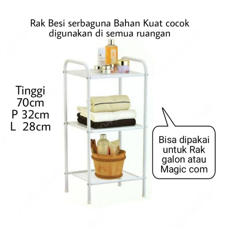  INFORMA  RAK  3  SUSUN  PUTIH RAK  BUKU RAK  DAPUR RAK  HANDUK RAK  MAGIC COM 