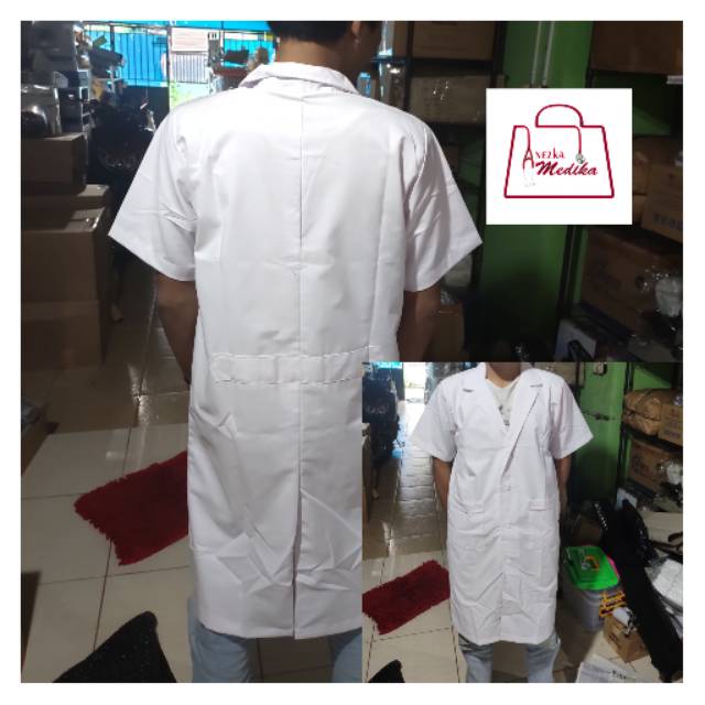 Baju Laboratorium / Jas Laboratorium Lengan Pendek / Jas Lab