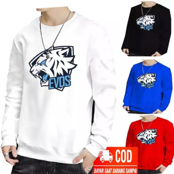 Jaket Hoodie Evos Crewneck Team Mobile Legend Gamers Pria