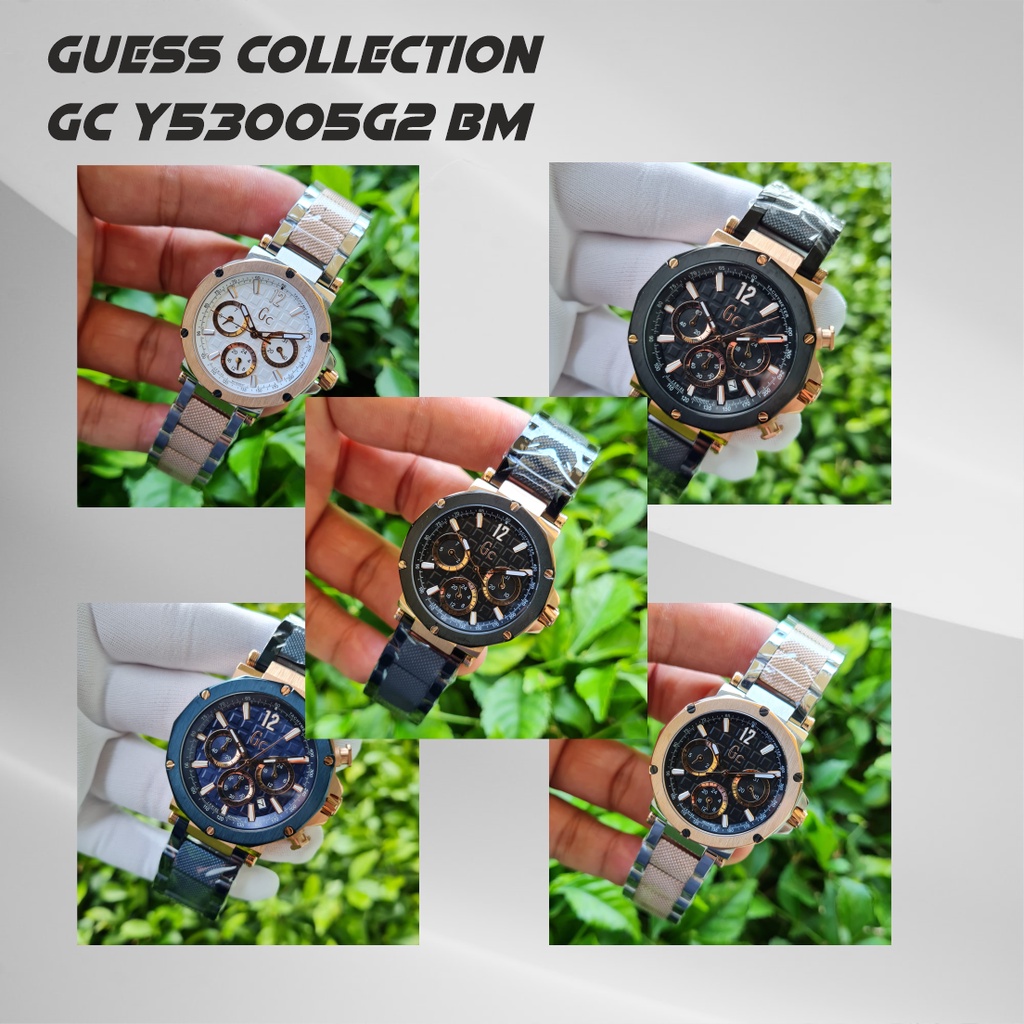 JAM TANGAN MEWAH pria Gc Y53005G1, Gc Y53005G2 ORIGINAL BM