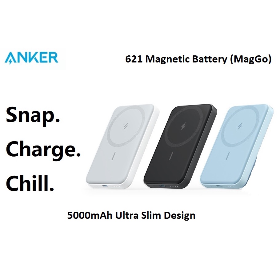 ANKER A1610 - 621 Magnetic Battery MagGo for iPh 12-13 Series - Powerbank MagGo 5000mAh Terbaru dari Anker