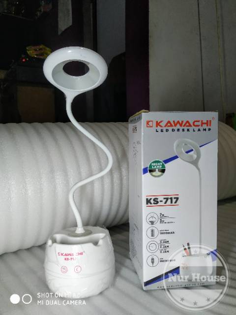 lampu meja lampu belajar flexible emergency  saklar sentuh ks 717