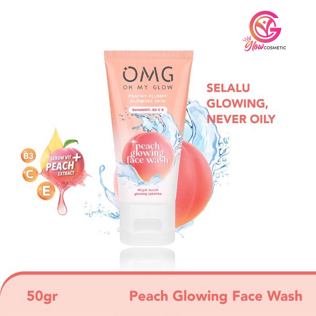 OMG PEACH GLOWING FACE WASH 50GR -GC