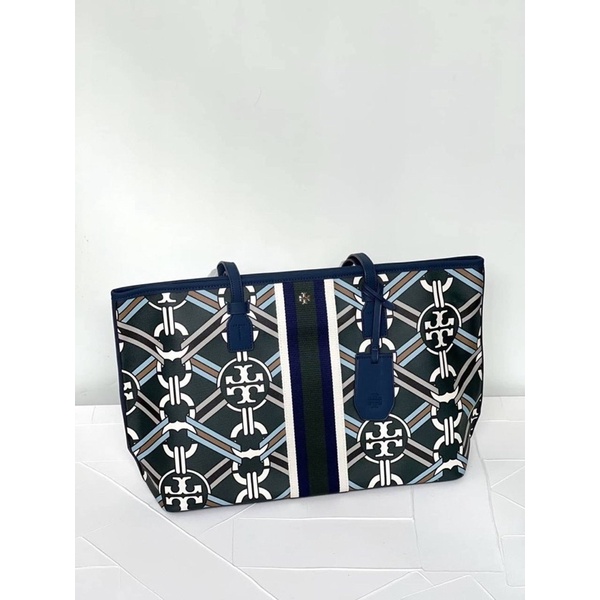 tb gemini link large geo print tote