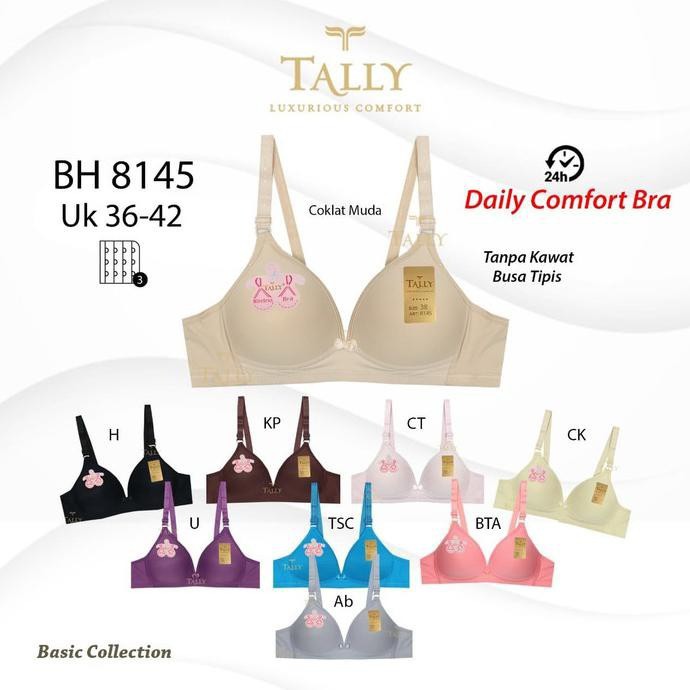 SCALEN 2808 | BH BUSA TIPIS TANPA KAWAT  KAIT 3 BH 8145 | SCALEN BH BUSA TIPIS TANPA KAWAT KAIT 2 BH 2817