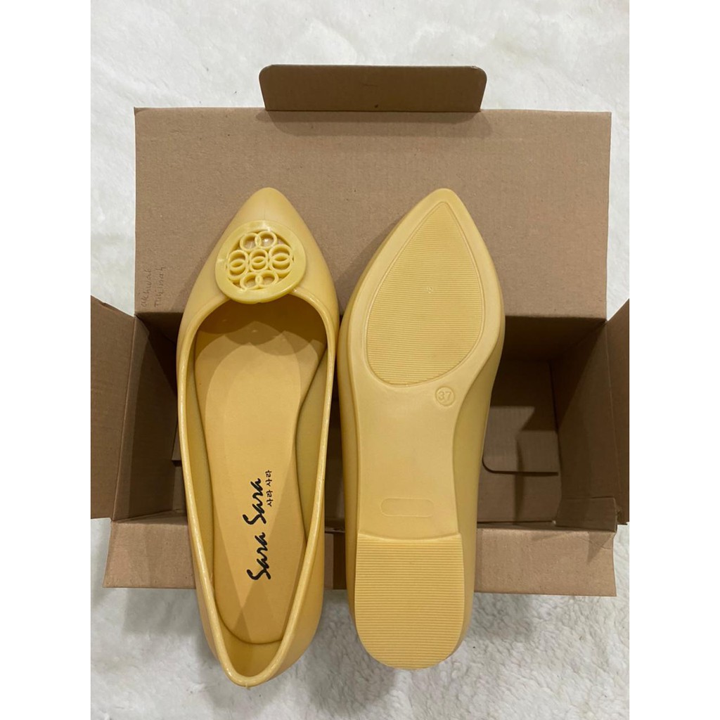 Sara Sara Gucci Flat shoes jelly sepatu jelly wanita kekinian sepatu jelly kerja