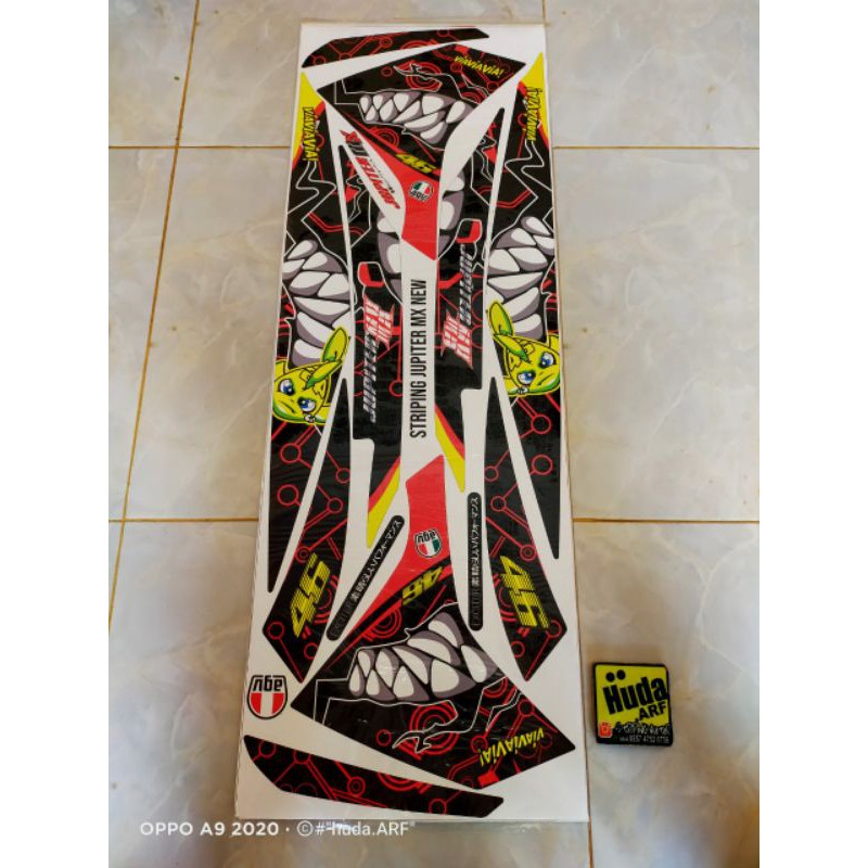 bisa COD BAYAR DI TEMPAT striping motor jupiter mx new 135 shark hiu striping sticker