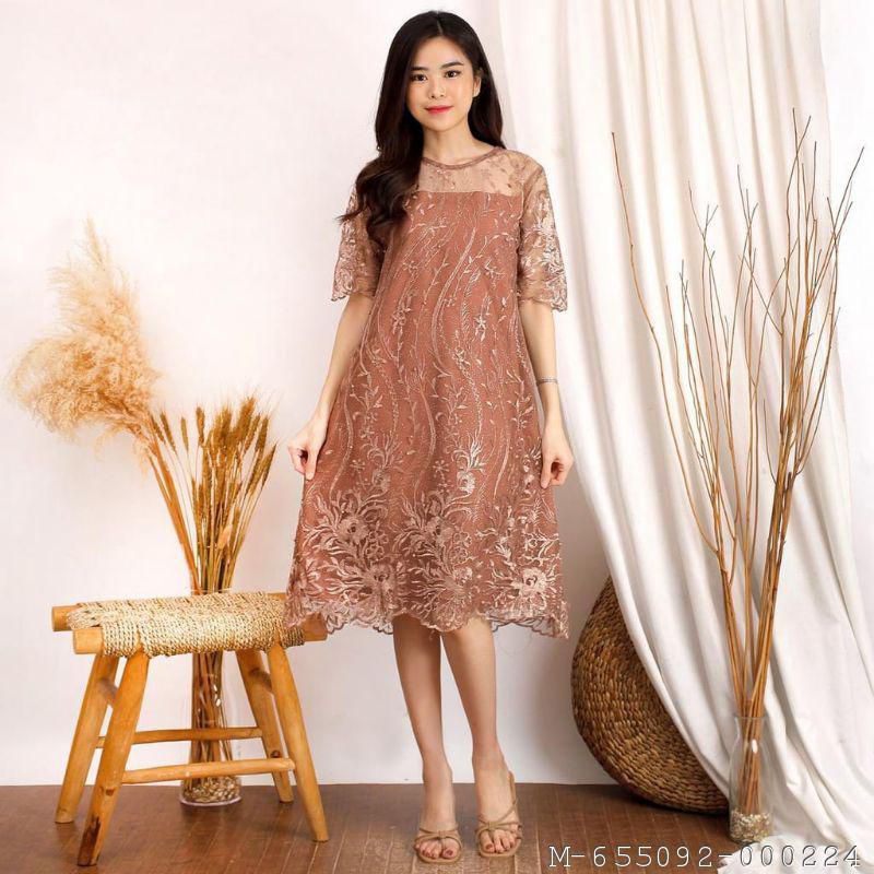 DRESS WANITA ALENA MOSCREPE