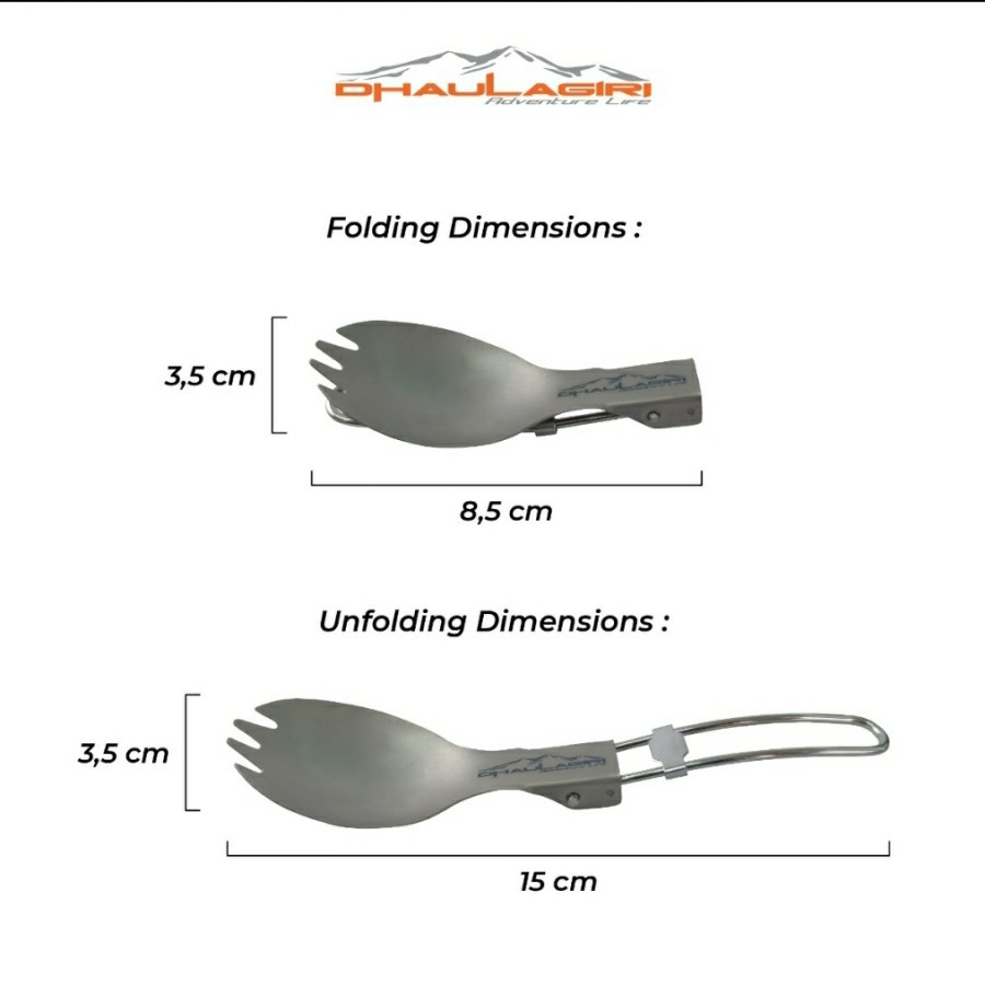 Sendok Garpu Lipat Titanium Dhaulagiri FST 01