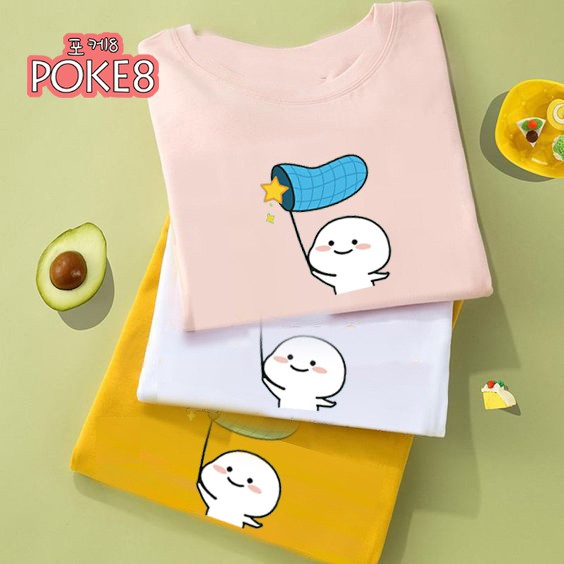 POKE8 - QUBY PENTOL TEE #45 / KAOS KOREA WANITA LUCU / TSHIRT / TUMBLR / ATASAN BAJU FASHION CEWEK