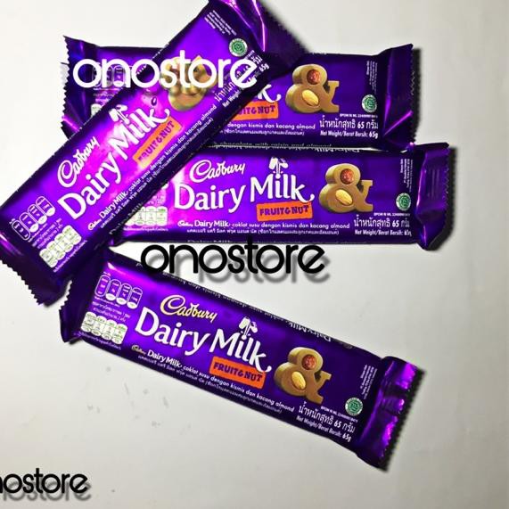 

10.10 Cokelat Cadbury Dairy Milk Fruit Nut 65 gram/65 gr/65