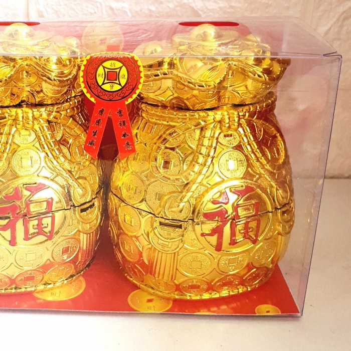 Tempat Permen Yenpao Emas Murah Candy Jar Yenpau Gold Kado Imlek Murah Harga Grosir Termurah