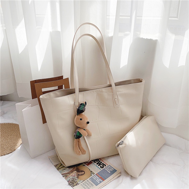 (2PC BISA IKG)GTBI998876462  New arrival !!! Tas Tote Bag  Wanita Import Premium Ready+BONEKA