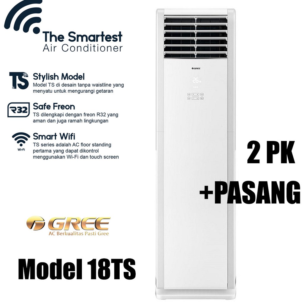 Jual AC Gree Floor Standing Deluxe 2 PK 18STS Seri STS GVC Pendingin