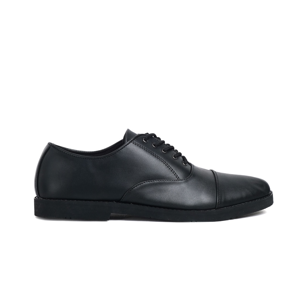 Jack Footwear - Sepatu  Oxford Harrison Full Black | Sepatu Formal Pria | Sepatu Oxford Pria