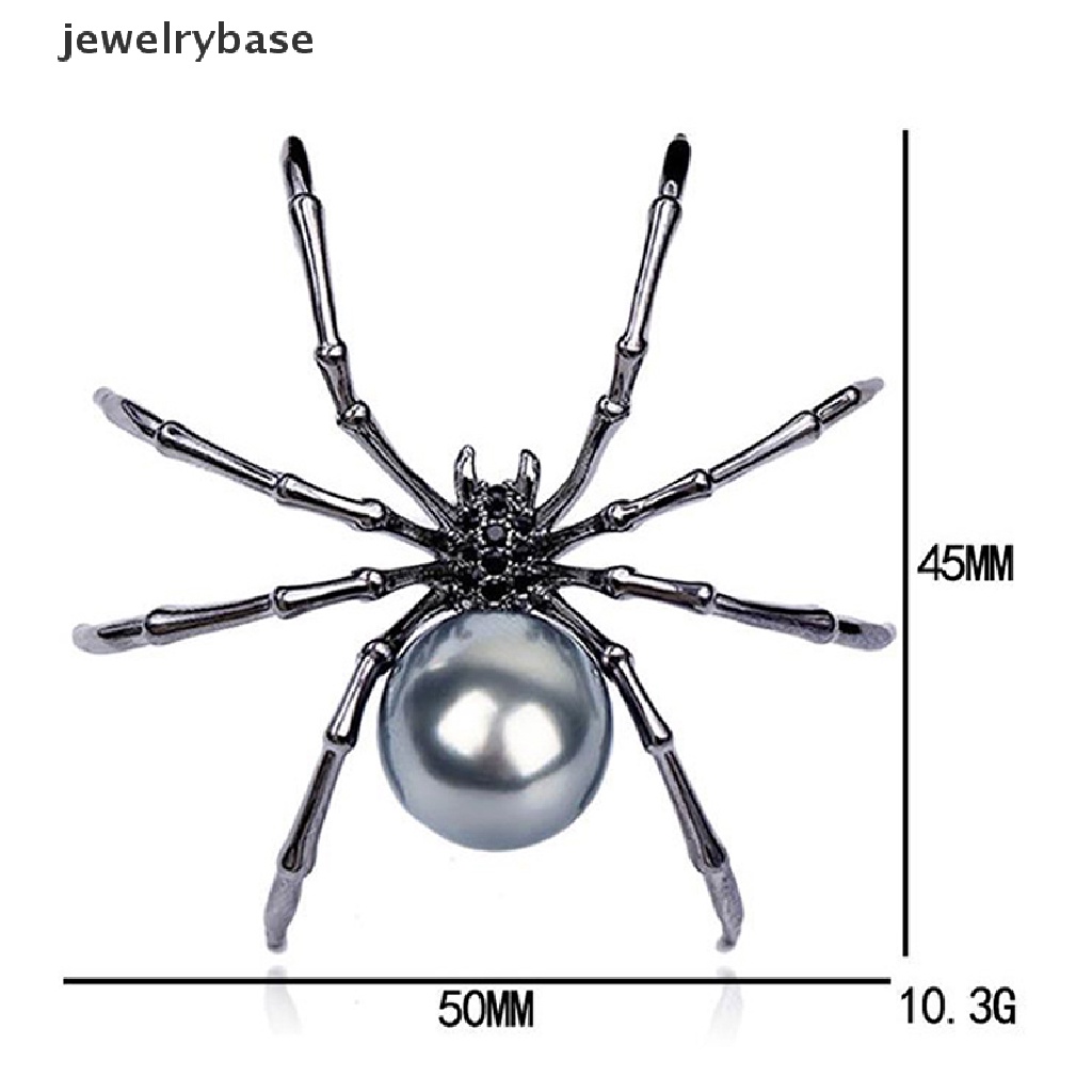 1pc Bros Bentuk Laba-Laba Aksen Mutiara Untuk Pria Dan Wanita