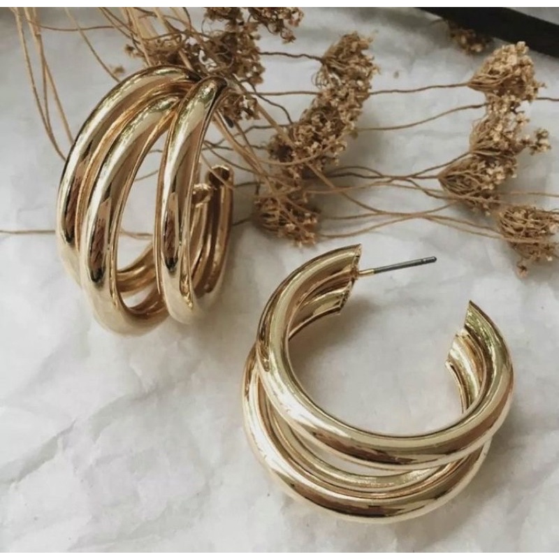 Anting Wanita Bentuk C 3 Layer Lulu - Lulu Earrings