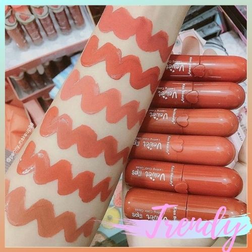 [LUSINAN] Kiss Beauty Velvet Lips Lipgloss 8 Warna.