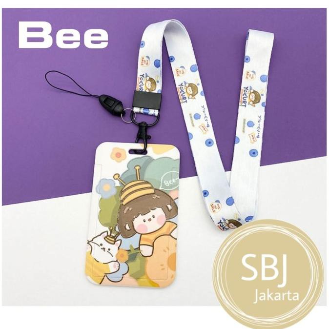 

Tempat kartu ID card holder / Tag holder / name tag ada tali lanyard - BEE