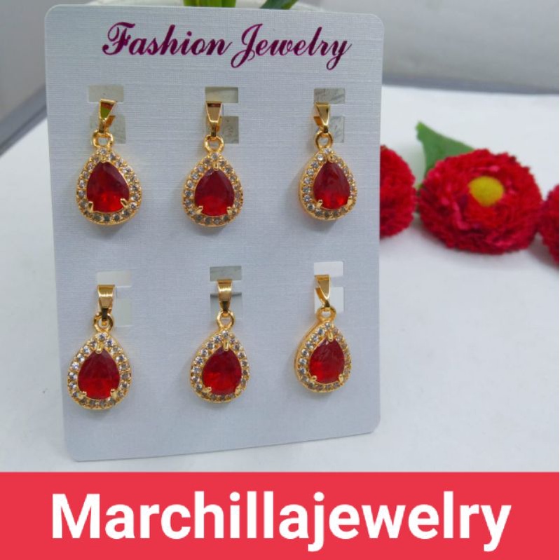 Liontin xuping batu permata aksesoris fashion setengah lusin