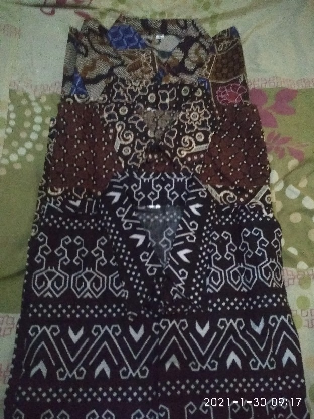Atasan Batik~bswart Batik Hrb026 Kenongo Hem Pendek Padi Pekalongan Batik Pria Murah Modern Grosir 3