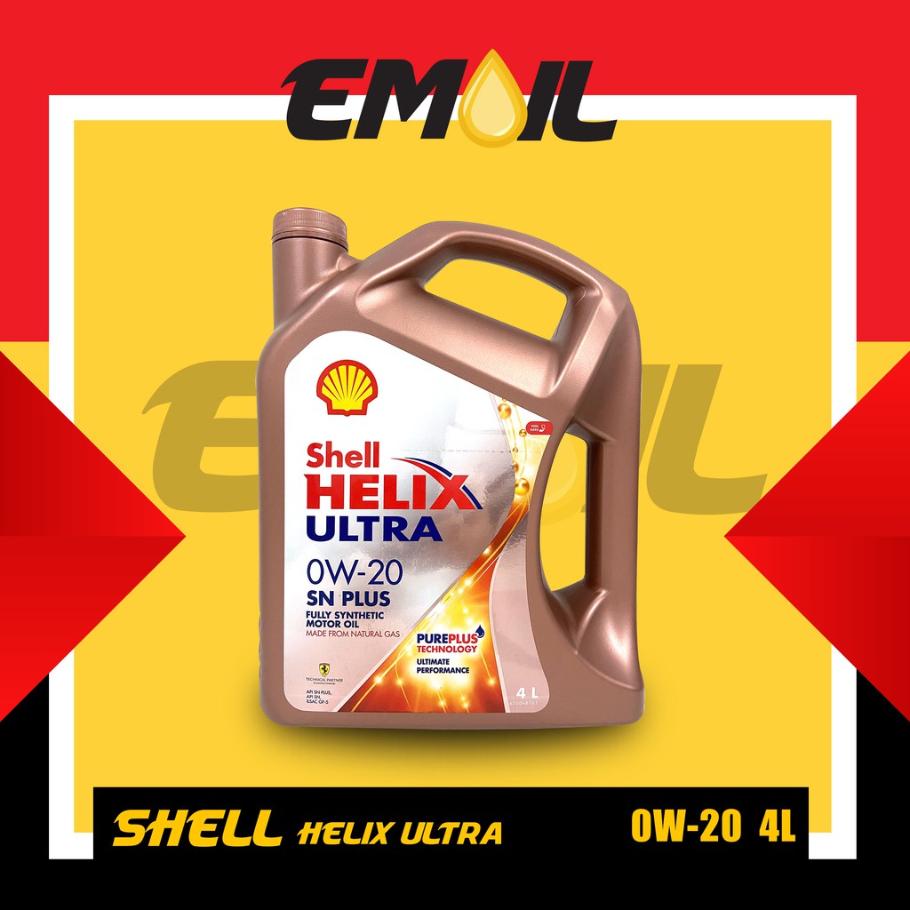 OLI SHELL HELIX ULTRA SN PLUS SAE 0W-20 FULLY SYNTHETIC GALON ISI 4 LITER