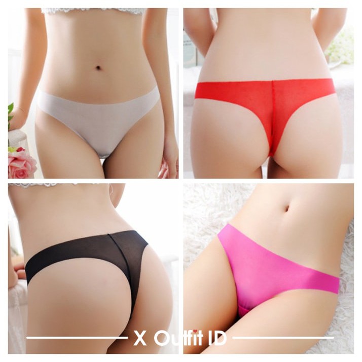 X023 DALEMAN WANITA THONG TRANSPARAN CD CEWEK