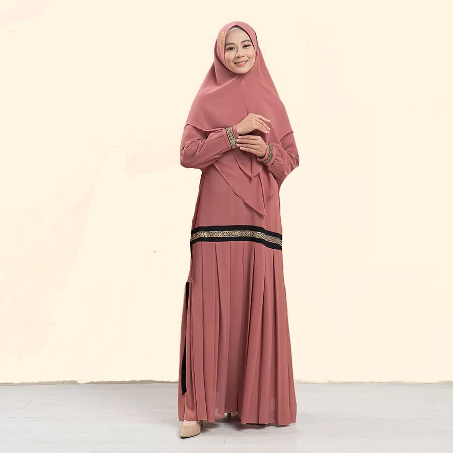 TABINNA SYARI BO CERUTY BABYDOLL MIX RENDA FULL FURING ( BUSUI ) GAMIS + HIJAB  Trendy dan Elegan BAJU SYARI TERBARU 2022