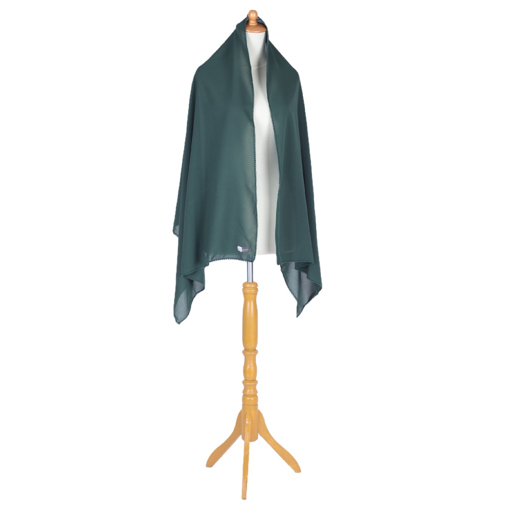 Pashmina Diamond Crochet - Tiara Shawl-Dark green