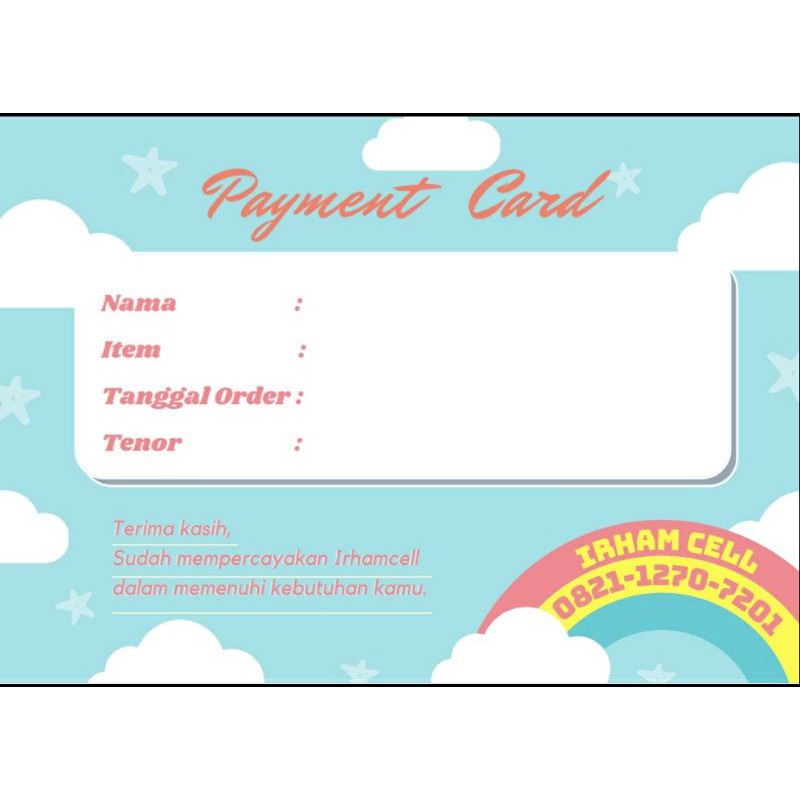 

Payment card