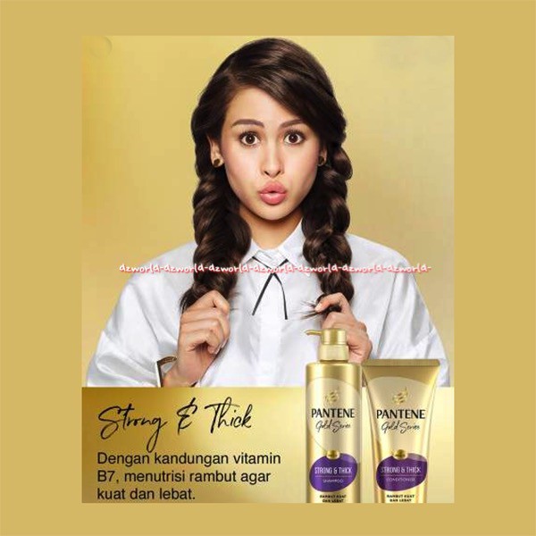 Pantene Gold Series Black &amp; Glossy Smooth Sleek Strong Thick Conditioner 320ml Konditoner Pentin