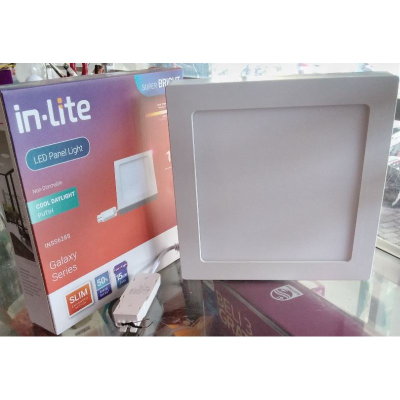 Downlight LED In Lite 18 Watt Outbow Kotak Warna Putih-Kuning