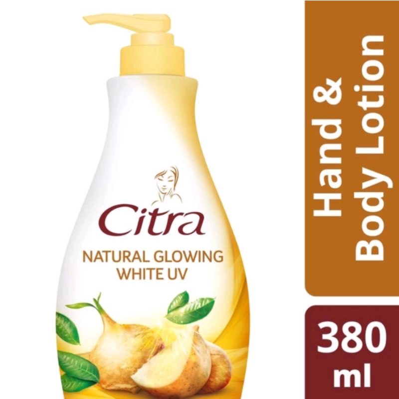 CITRA GLOWING WHITE UV BENGKOANG PEARLY 380ML PUMP dan 230ml