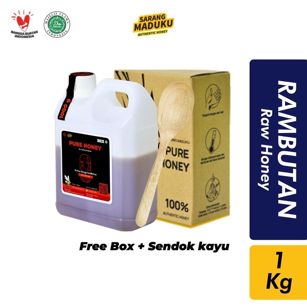

Madu Rambutan Madu Murni Madu Asli [1Kg] Nektar Bunga Raw Honey Sarang Maduku