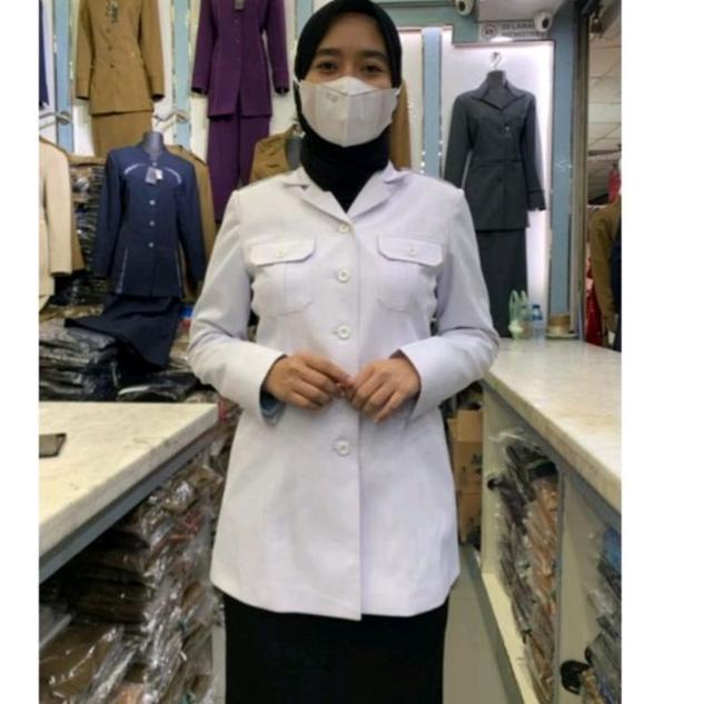 Lagi Tren.. Blazer Guru Hitam Putih Rok Span / Seragam Hitam Putih / Baju Hitam Putih Guru / Baju Hi