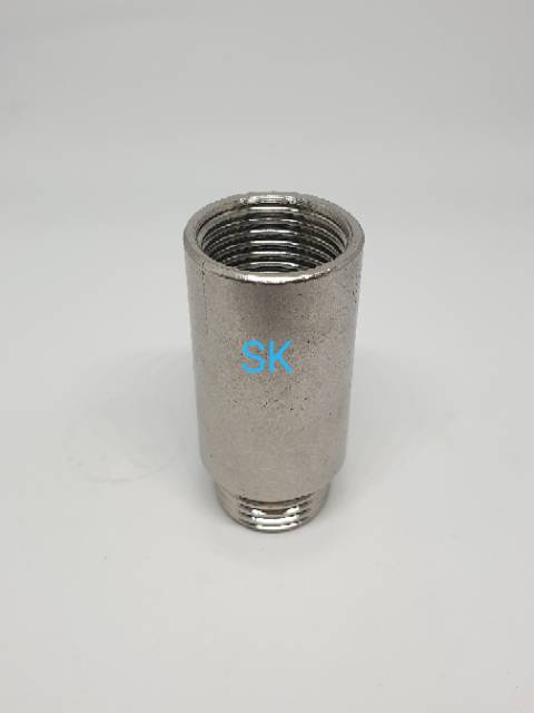 Sock Kran Panjang 5 cm Ukuran 1/2 inch Stainles 304 - Sok Sambungan Keran Nepel
