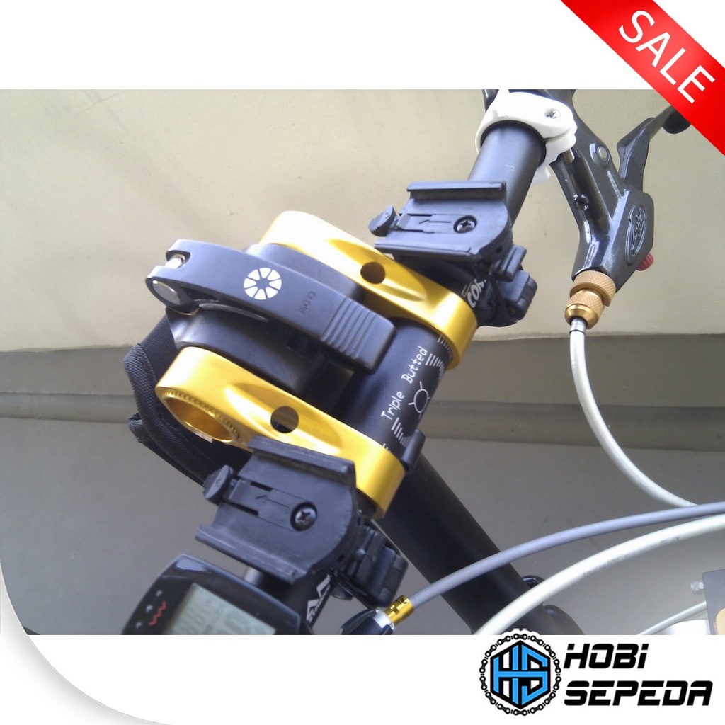 Litepro Double Stem Riser Sepeda Stang Stem Adjustable Sepeda Lipat 25,4mm