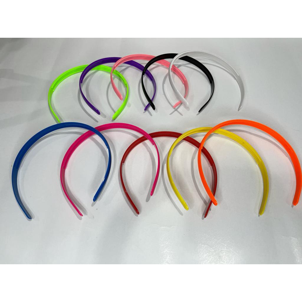 Bando Plastik Polos Bandana Warna Warni 2pcs