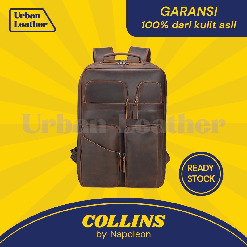 Tas Ransel Kerja Kulit Pria - COLLINS by NAPOLEON