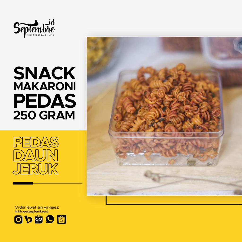 

Snack Makaroni Pedas Jeruk Kemasan 250 Gram - Makaroni Pedas Jeruk