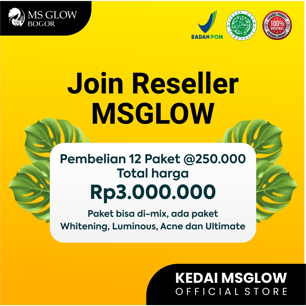 Join Reseler MS Glow Agen Resmi Termurah Premium Berkualitas