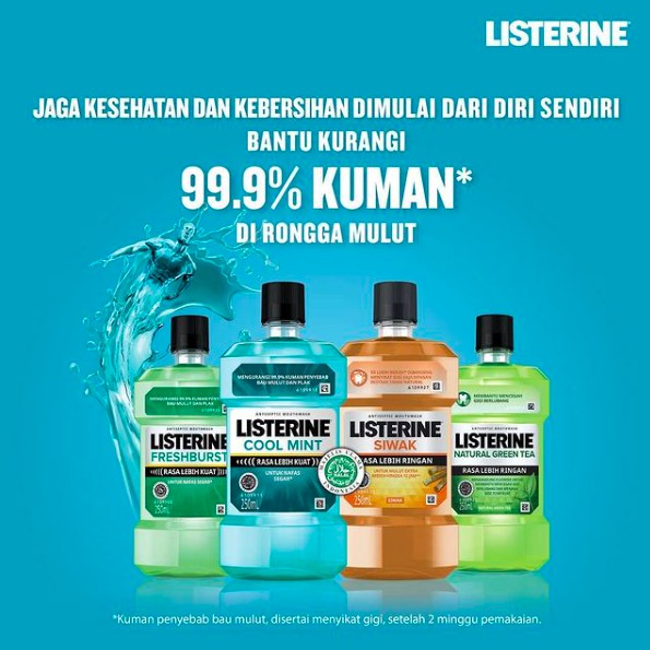 LISTERINE Antiseptic Mouthwash / Obat Kumur Antiseptik 250ml / 500ml